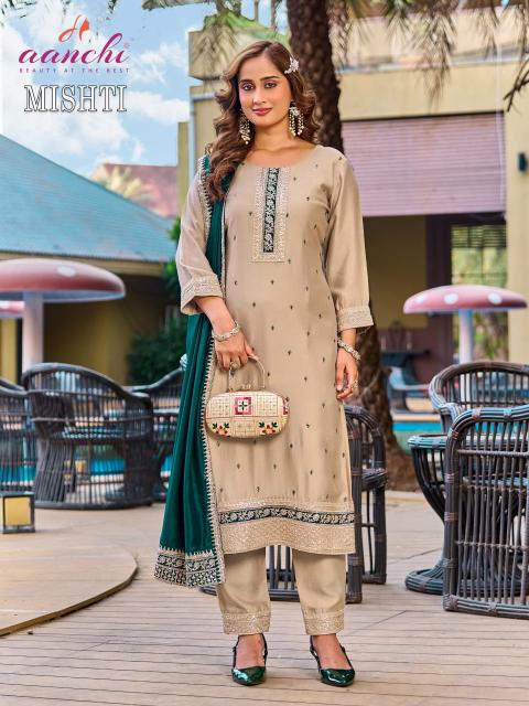 Aanchi mishti 3pcs wholesale kurti dealers in jaipur